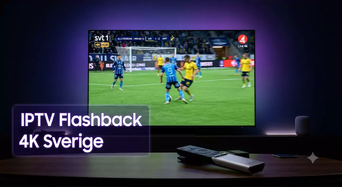 IPTV Flashback 4K Sverige - Bästa IPTV Sverige 2026